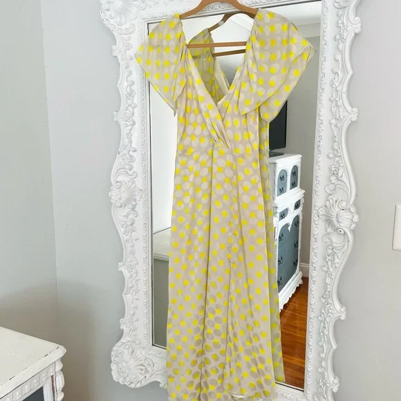 Zara yellow spot sales dress